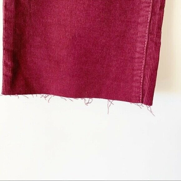 Current/Elliott Pants Size 25 Color Wine NEW $208 The Kick Jeans Womens Corduroy - Picture 5 of 8